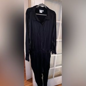 Good American satin jumpsuit